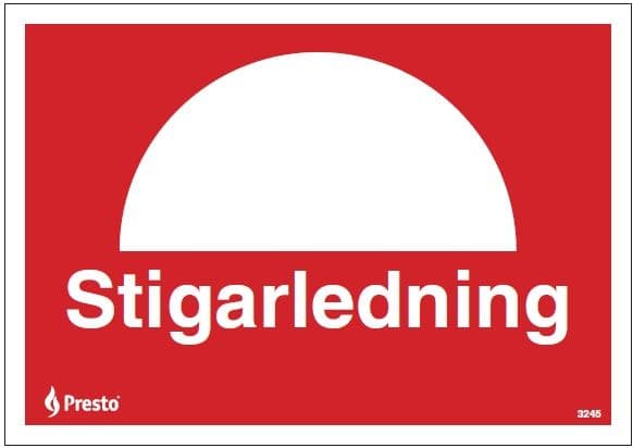 Skylt Stigarledning A5