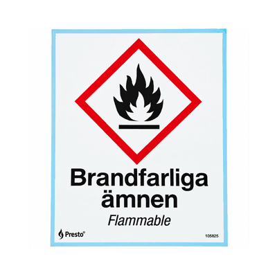 Dekal Brandfarliga ämnen, CLP A5
