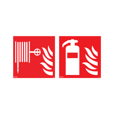 Skylt Brandsläckare/Brandpost, Aluminium