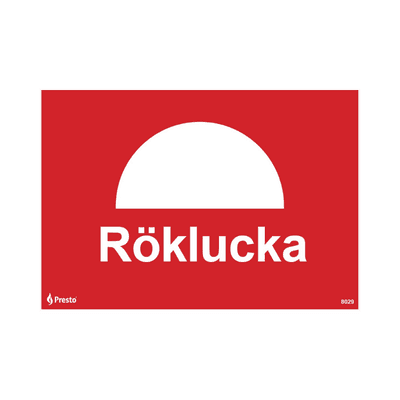 Skylt Röklucka A6