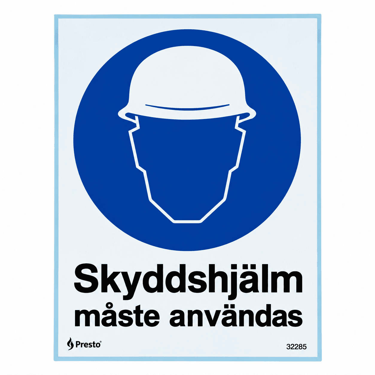 Dekal Skyddshjälm måste användas